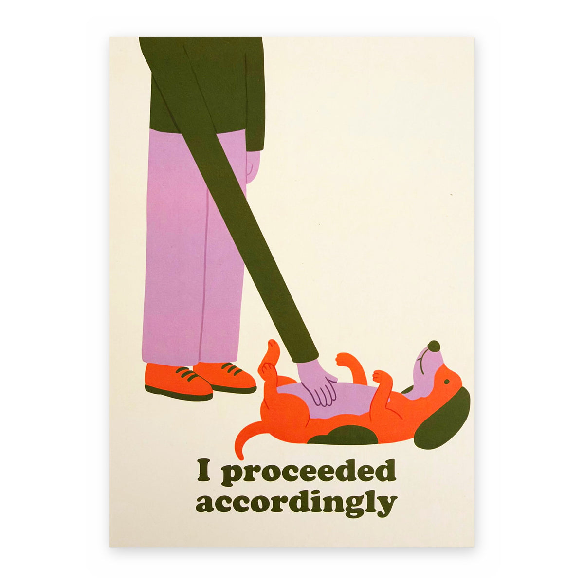 They Made Eye Contact - Between Us Dogs Greeting Card