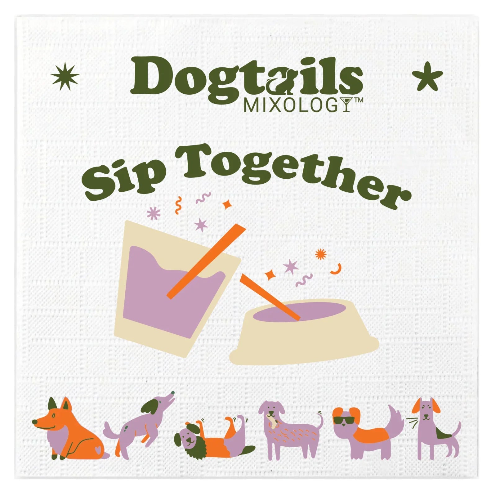 Dogtails Mixology™ Cocktail Napkins (Pack of 15)