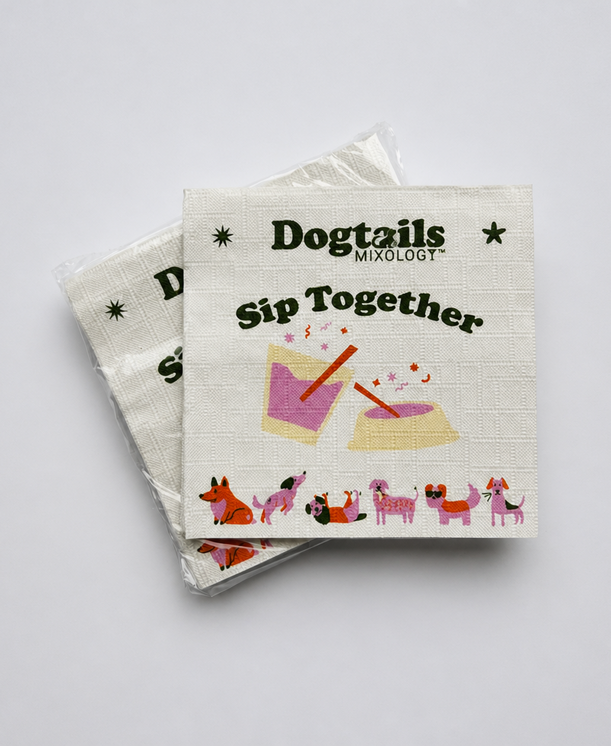 Dogtails Mixology™ Cocktail Napkins (Pack of 15)
