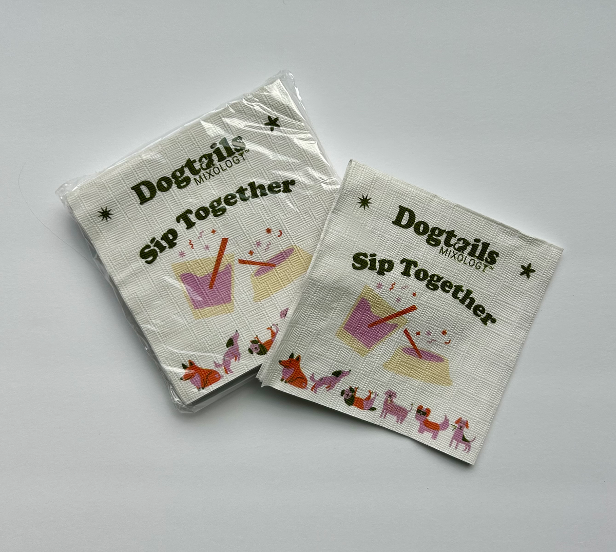 Dogtails Mixology™ Cocktail Napkins (Pack of 15)